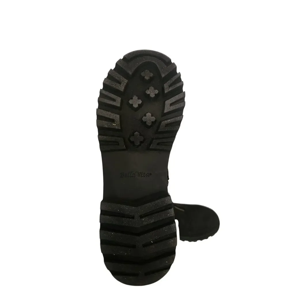 New Bella Vita Comfort Lug Sole Arcadia Biker Black 8.5M
